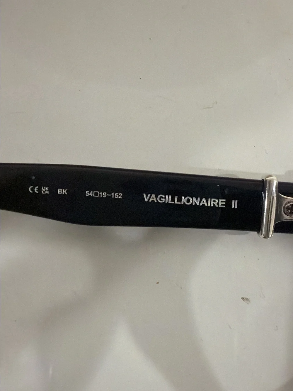 Chrome Hearts Black Glasses with Silver Accents
